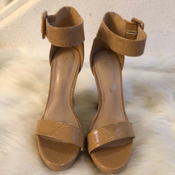 Shoe Republic LA nude snake block heels - Picture 3 of 5